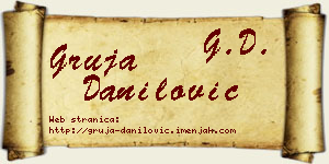 Gruja Danilović vizit kartica